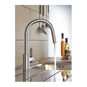 Grohe Get Küchenarmatur 31484001 chrom, mit C-Auslauf und Dual-Spülbrause