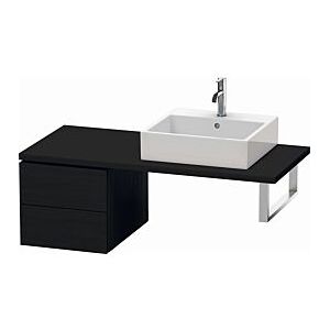 Duravit L-Cube Unterschrank LC583601616 42 x 54,7 cm, Eiche schwarz, für Konsole, 2 Schubkästen