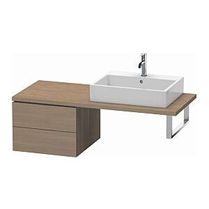 Duravit L-Cube Unterschrank LC583703535 52 x 54,7 cm, Eiche terra, für Konsole, 2 Schubkästen