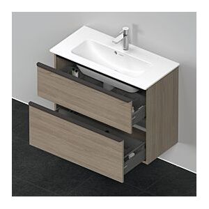 Duravit D-Neo Waschtisch-Unterschrank DE436903535 81 x 37,2, Eiche Terra, wandhängend, 1 Schubkasten, 1 Auszug