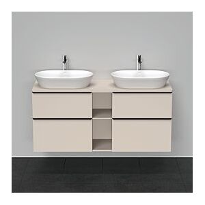 Duravit D-Neo Waschtisch-Unterschrank DE4970B9191 140 x 55 cm, Taupe Matt, wandhängend, 4 Schubkästen, 1 Konsolenplatte, Becken beidseitig