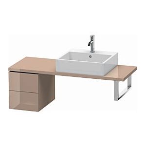 Duravit L-Cube Unterschrank LC582508686 32 x 47,7 cm, cappuccino hochglanz, für Konsole, 2 Schubkästen