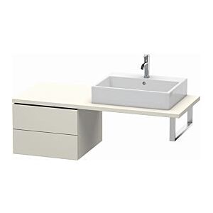 Duravit L-Cube Unterschrank LC583609191 42 x 54,7 cm, taupe matt, für Konsole, 2 Schubkästen