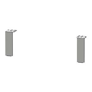 Duravit Sockelfuß UV999100000 15,2 x 4,4 x 1 cm, aluminium matt, 2 Stück