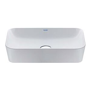 Duravit Cape Cod Aufsatz-Waschtisch 2340433200 43x43cm, ohne Hahnloch, Überlauf, Hahnlochbank, Weiß Seidenmatt