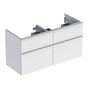 Geberit iCon Doppelwaschtisch-Unterschrank 502309013 118,4x61,5x47,6cm, 4 Schubladen, weiß matt/Griff weiß matt