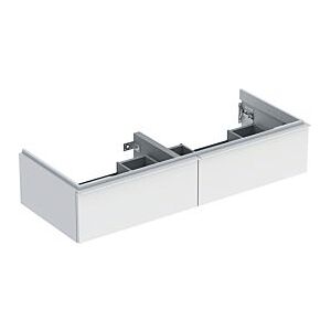 Geberit iCon Doppelwaschtisch-Unterschrank 502314013 118,4x24,7x47,6cm, 2 Schubladen, weiß matt/Griff weiß matt