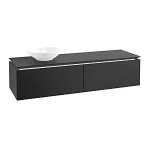 Villeroy und Boch Villeroy & Boch Legato Waschtischunterschrank B672L0PD 160x38x50cm, mit LED-Beleuchtung, Black Matt Lacquer