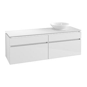 Villeroy und Boch Villeroy & Boch Legato Waschtischunterschrank B675L0DH 160x55x50cm, mit LED-Beleuchtung, Glossy White