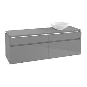 Villeroy und Boch Villeroy & Boch Legato Waschtischunterschrank B675L0FP 160x55x50cm, mit LED-Beleuchtung, Glossy Grey