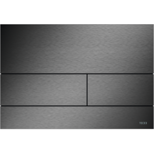 TECE TECEsquare WC-Betätigungsplatte 9240836 Brushed Black Chrome / Chrom schwarz gebürstet, PVD, für 2-Mengentechnik