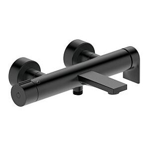 Duravit Tulum Wannenarmatur TU5230000046 Aufputz, S-Anschlüsse, mit Umstellventil, schwarz matt