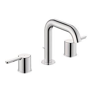 Duravit C.1 3-Loch Waschtischarmatur C11060005010 chrom, mit Ablaufgarnitur, Ausladung 140mm