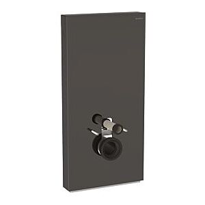 Geberit Monolith Wand-WC-Modul 131222JK5 Bauhöhe 101cm, Front Glas lava, Seite aluminium schwarzchrom