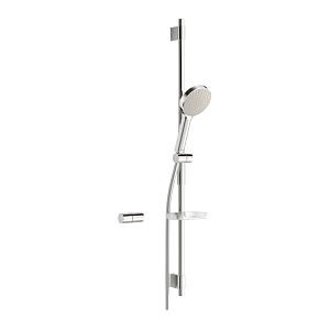Hansaactivejet Brausestangen-Set 84370110 970 mm, Handbrause Ø 120 mm, 1-strahlig, hellgrau/chrom