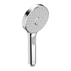 Hansaactivejet Handbrause 84330100 3-strahlig, Ø 120 mm, Anti-Kalk-Technik, hellgrau/chrom