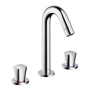 Hansgrohe Logis 3-Loch Waschtisch Armatur 71133000 chrom, mit Zugstangen-Ablaufgarnitur