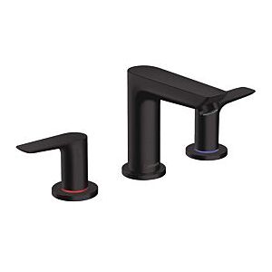 Hansgrohe Talis E Waschtisch-3-Loch-Armatur 71733670 mit Ablaufgarnitur, mattschwarz