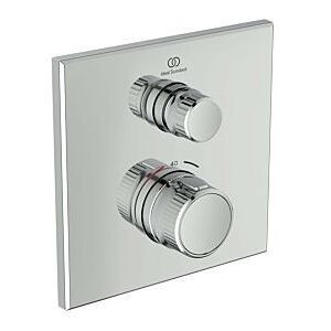 Ideal Standard Navigo Brausethermostat Unterputz A7301AA eckig, Fertigmontageset, verchromt