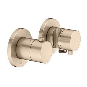 Keuco Edition 400 Brausethermostat 51553031231 bronze gebürstet, für 3 Verbraucher, inklusive Wandanschlußbogen und Brausehalter