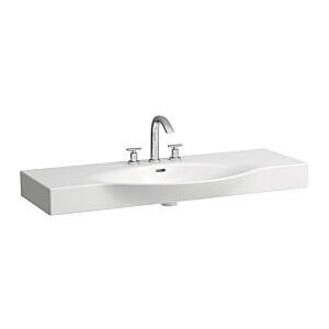 LAUFEN Palace Waschtisch 8117040001081 120x51cm, ungeschnitten, weiß, 3 Hahnlöcher