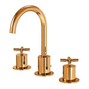 Steinberg Serie 250 Waschtisch-3-Loch-Armatur 2502000RG mit Ablaufgarnitur, Rose Gold