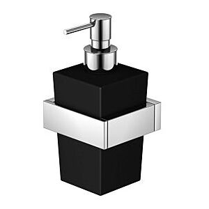 Steinberg Seifenspender Serie 460 4608002 chrom, Glas schwarz satiniert, Wandmodell