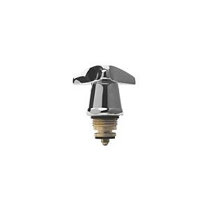 ASW Sanitär-Oberteil 453038 Markierung blau/rot 3/8", Messing, mit Metalldreisterngriff