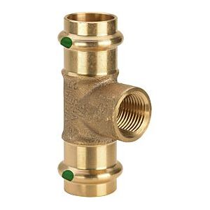 Viega Sanpress T-Stück 290986 12 x Rp 1/2 x 12 mm, Rotguss oder Siliziumbronze, SC-Contur