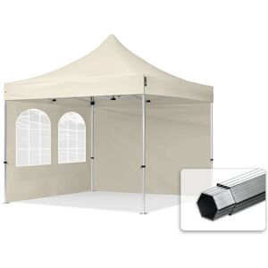 TOOLPORT 3x3m Aluminium Faltpavillon, inkl. 2 Seitenteile, creme - (600158)