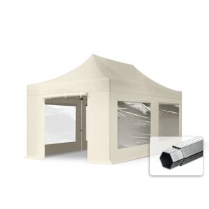 TOOLPORT 3x6m Aluminium Faltpavillon, inkl. 4 Seitenteile, creme - (600219)