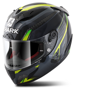 Integralhelm Shark Race-R Pro Carbon Aspy Carbon-Anthrazit-Gelb