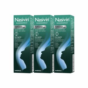 3x Nasivin Nasenspray Erwachsene und Schulkinder 3x10 ml