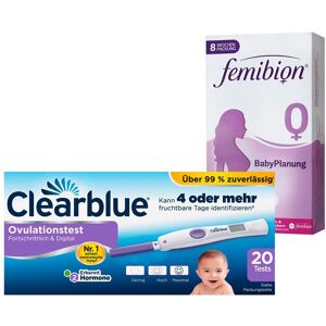 Clearblue Ovulationstest fortschrittlich & digital + Femibion 0 Babyplanung 1 St Set