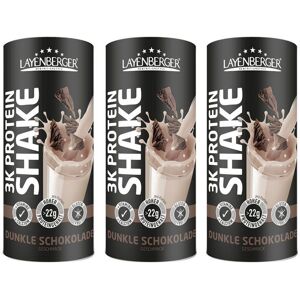 3x Layenberger 3K Protein Shake dunkle Schokolade Plv 3x360 g Pulver