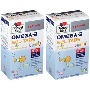 Doppelherz Omega-3 Gel-Tabs family system x2 2x120 St Kautabletten