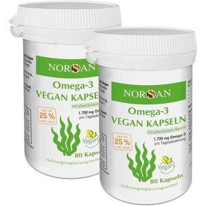 Norsan Omega-3 Vegan Algenöl Kapseln Doppelpack 2x80 St