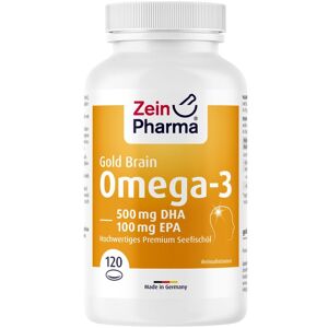 ZeinPharma Omega-3 Gold Gehirn DHA 500mg/EPA 100mg Softgelkap 120 St Weichkapseln