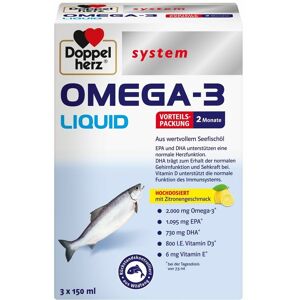 Doppelherz Omega-3 Liquid system 3x150 ml Flüssigkeit