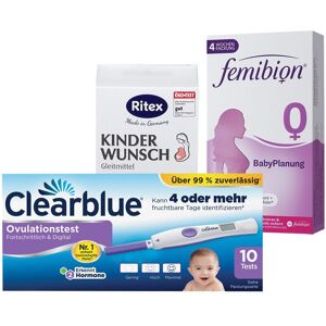 Clearblue Ovulationstest fortschrittlich & digital + Femibion 0 Babyplanung Ritex Kinder 1 St Set