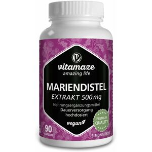 vitamaze Mariendistel 500 mg Extrakt hochdosiert vegan Kps. 90 St Kapseln