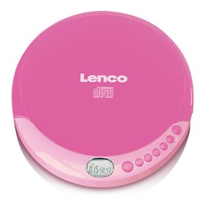 Lenco CD-011PK - Portabler CD-Spieler mit Akku-Ladefunktion, pink