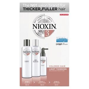 Nioxin Haarpflege System 3 Colored Hair Light Thinning3-Step-System Set Cleanser Shampoo 150 ml + Scalp Therapy Revitalizing Conditioner 150 ml + Scalp & Hair Treatment 40 ml