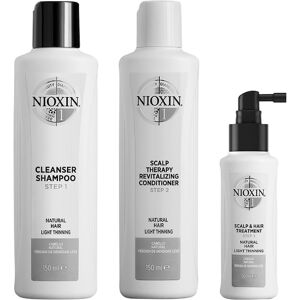 Nioxin Haarpflege System 1 3-Stufen Set Cleanser Shampoo 150 ml + Scalp Therapy Revitalising Conditioner 150 ml + Scalp & Hair Treatment 50 ml