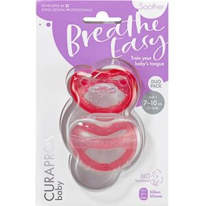 Curaprox Baby Schnuller Schnuller Rosa Duo Größe 1 (7 - 10 kg bzw. 18 Monate)