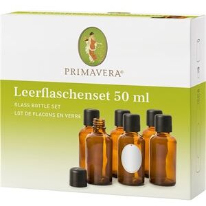 Primavera Aroma Therapie Zubehör Leerflaschenset 6 x 50 ml Braunglasflaschen