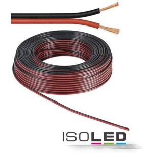 Fiai IsoLED 25m Kabel 2-polig Zwillingslitze 0.75mm² schwarz/rot AWG18