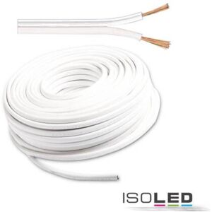 Fiai IsoLED 25m Kabel 2-polig Zwillingslitze 2x0.75mm² weiß/weiß AWG 18