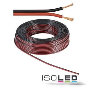 Fiai IsoLED 50m Kabel 2-polig Zwillingslitze 2x1,5mm² schwarz/rot