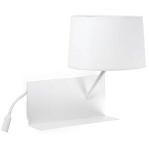 Lorefar (FARO) Faro HANDY Wandaufbauleuchte mit Leselicht links weiß E27 IP20 EEK F [A-G]